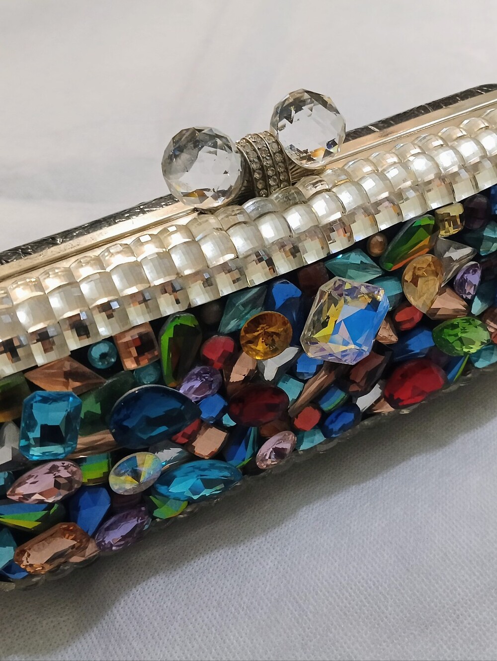 Rhinestone Multicolor Jeweled Women’s Clutch - Picture 7 of 9